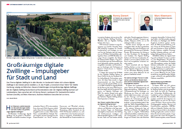 Interview mit Ronny Zienert und Marc Kleemann zum Thema "Großräumige Digitale Zwillinge"