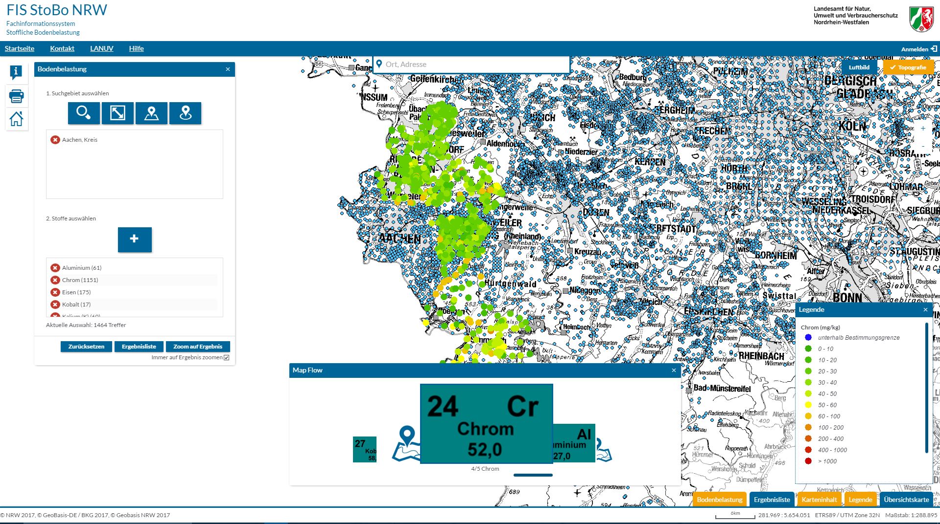 Technical information system for soil pollution in NRW (FIS StoBo)